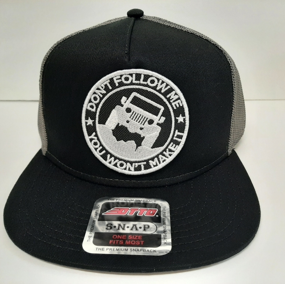 Jeep Otto Trucker Snapback Mesh Hat Cap Flat Bill